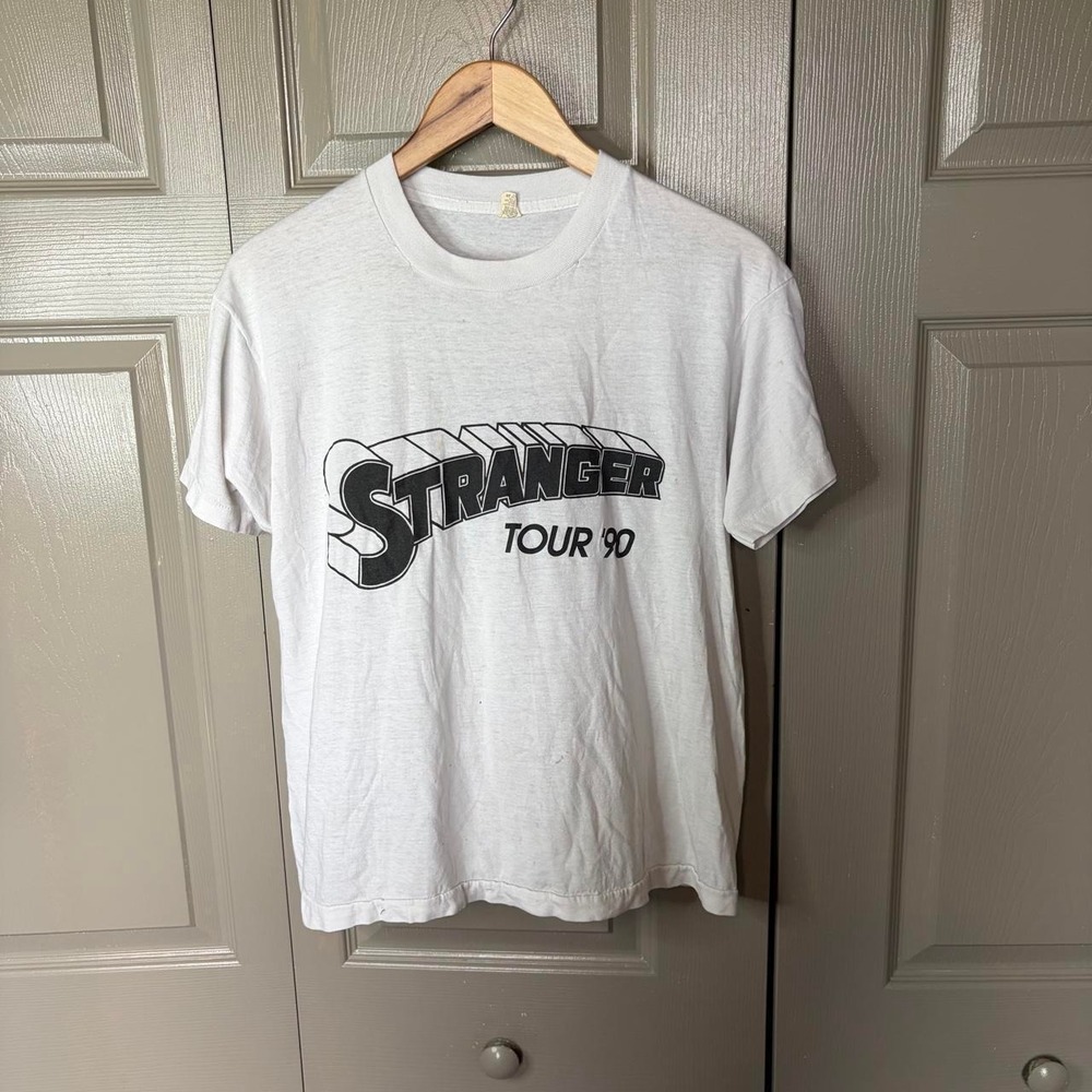 Vintage 1990 Stranger Band Tour T Shirt Autographed Thunder Bay FL Mens Large